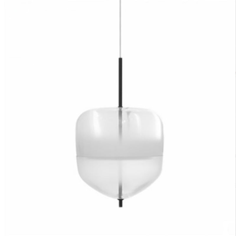 1 Light Geometric Hanging Ceiling Light Modern Style Glass Hanging Lamps