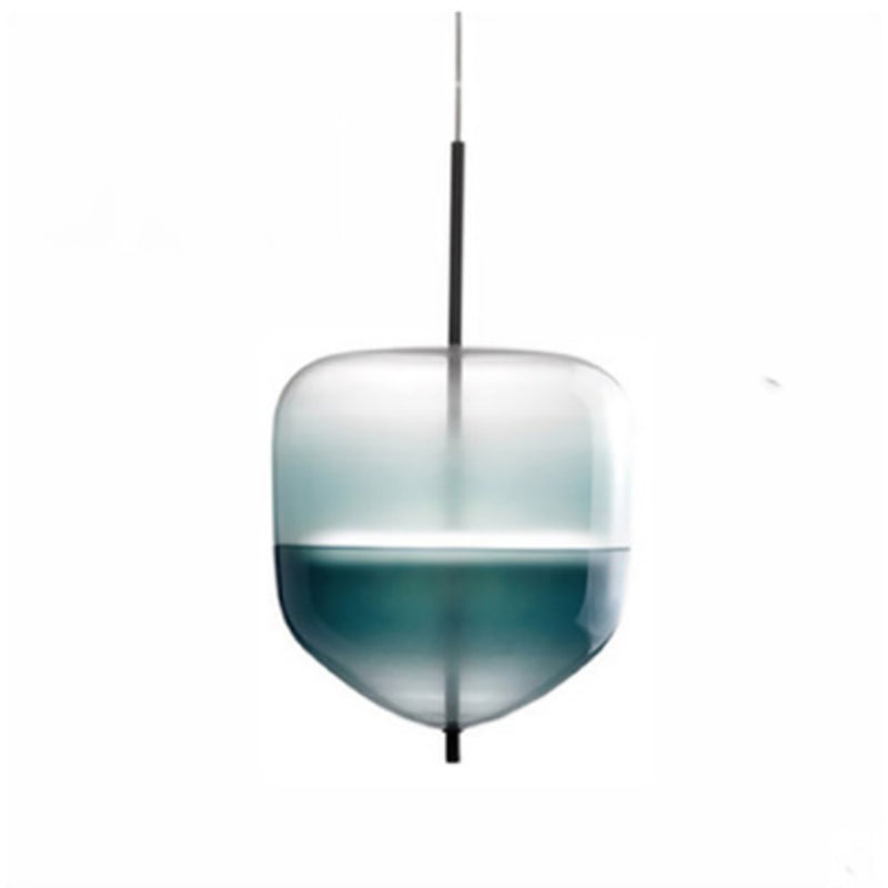 1 Light Geometric Hanging Ceiling Light Modern Style Glass Hanging Lamps