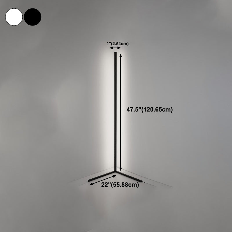 Forma lineal Luz de piso de metal estilo moderno 1 lámpara de luz de luz