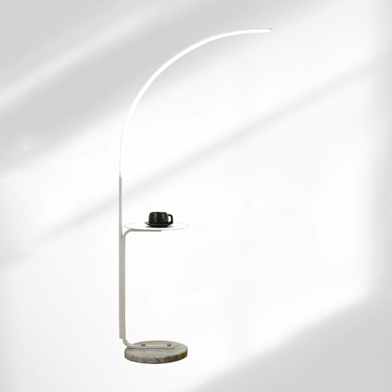 Metal Linear Shape Floor Light Modern Style Single Light Floor Light Fixture