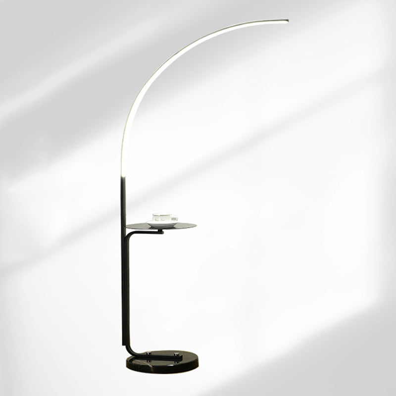 Metal Linear Shape Floor Light Modern Style Single Light Floor Light Fixture