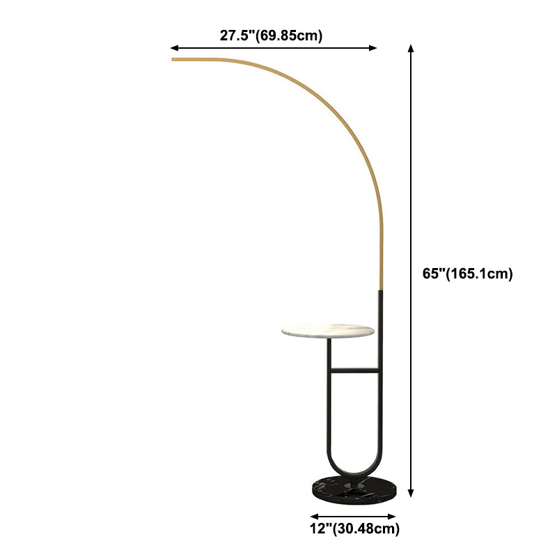 Metal Linear Shape Floor Light Modern Style Single Light Floor Light Fixture