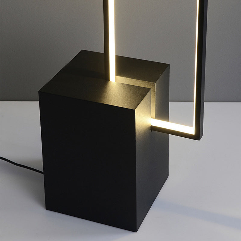 Metal Square Shape Floor Light Modern Style Single Light Floor Light Fixtures