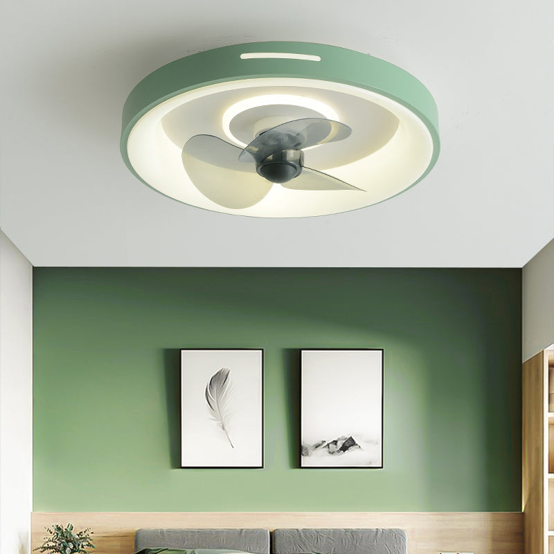 Fabillement de plafond en métal de forme géométrique Style moderne 2 lumières Light Fan Fan Lampe