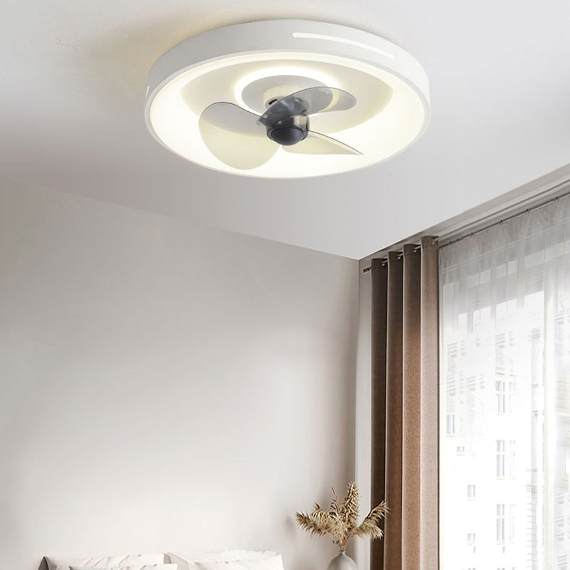 Fabillement de plafond en métal de forme géométrique Style moderne 2 lumières Light Fan Fan Lampe