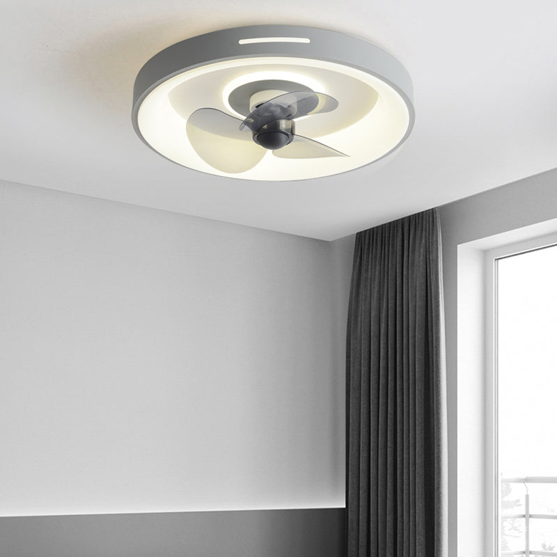 Fabillement de plafond en métal de forme géométrique Style moderne 2 lumières Light Fan Fan Lampe