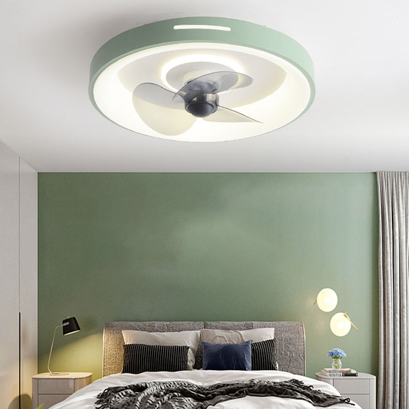 Fabillement de plafond en métal de forme géométrique Style moderne 2 lumières Light Fan Fan Lampe