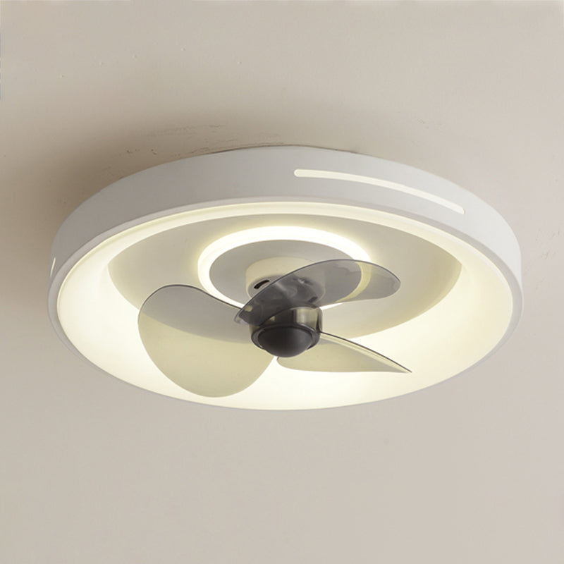 Fabillement de plafond en métal de forme géométrique Style moderne 2 lumières Light Fan Fan Lampe