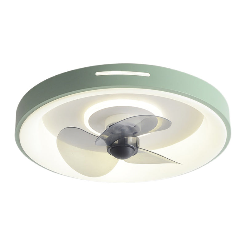 Fabillement de plafond en métal de forme géométrique Style moderne 2 lumières Light Fan Fan Lampe