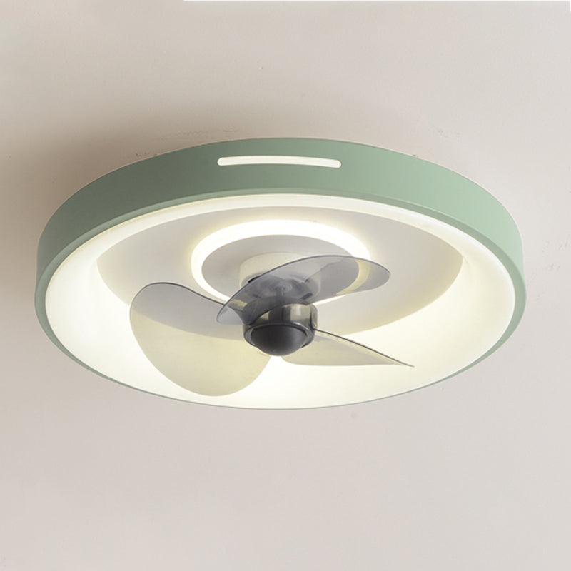 Fabillement de plafond en métal de forme géométrique Style moderne 2 lumières Light Fan Fan Lampe