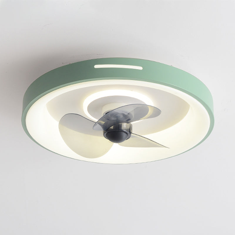 Fabillement de plafond en métal de forme géométrique Style moderne 2 lumières Light Fan Fan Lampe