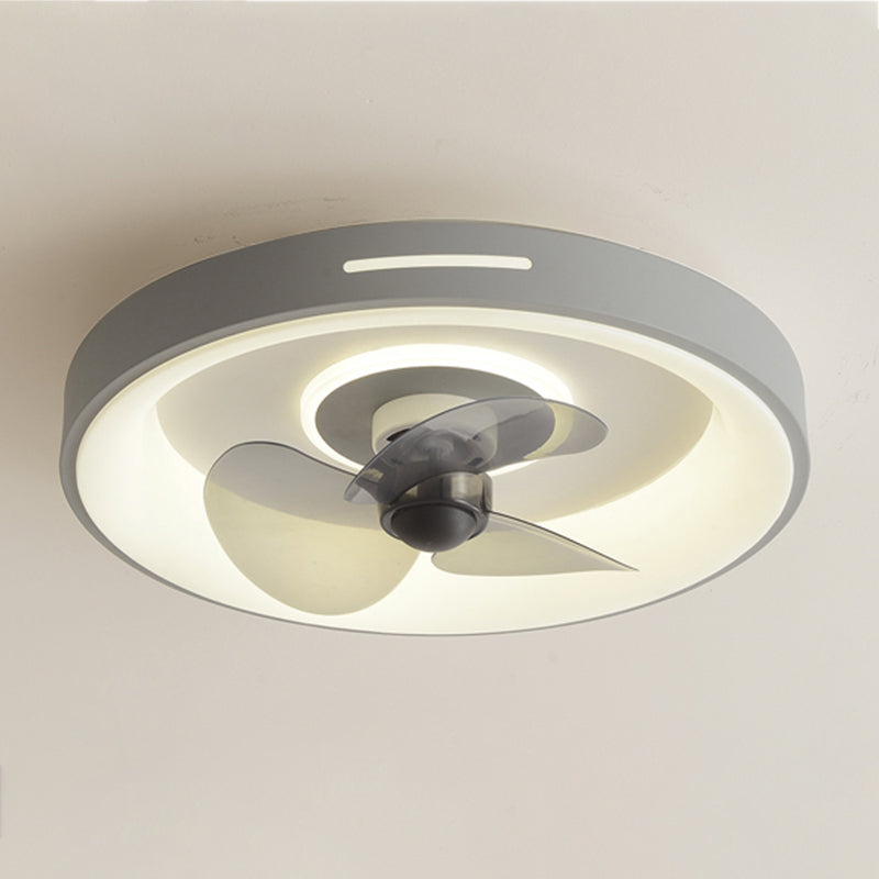 Fabillement de plafond en métal de forme géométrique Style moderne 2 lumières Light Fan Fan Lampe