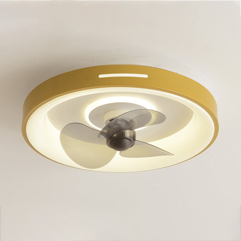 Fabillement de plafond en métal de forme géométrique Style moderne 2 lumières Light Fan Fan Lampe