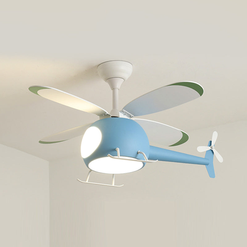 Multi Lights Ceiling Fan Light Cartoon Style Ceiling Mount Light for Kid Room