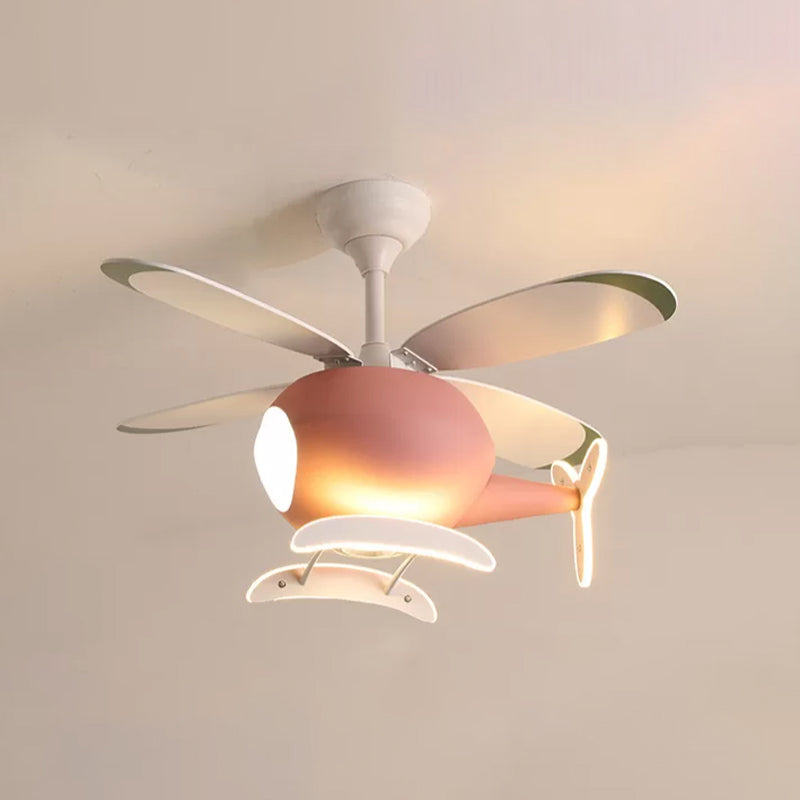 Multi Lights Ceiling Fan Light Cartoon Style Ceiling Mount Light for Kid Room