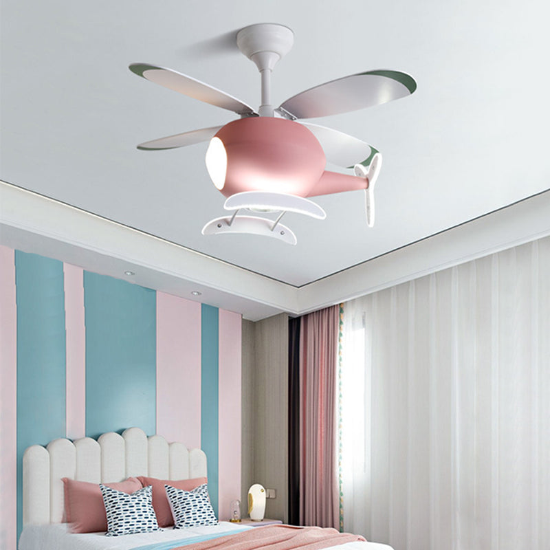 Multi Lights Ceiling Fan Light Cartoon Style Ceiling Mount Light for Kid Room