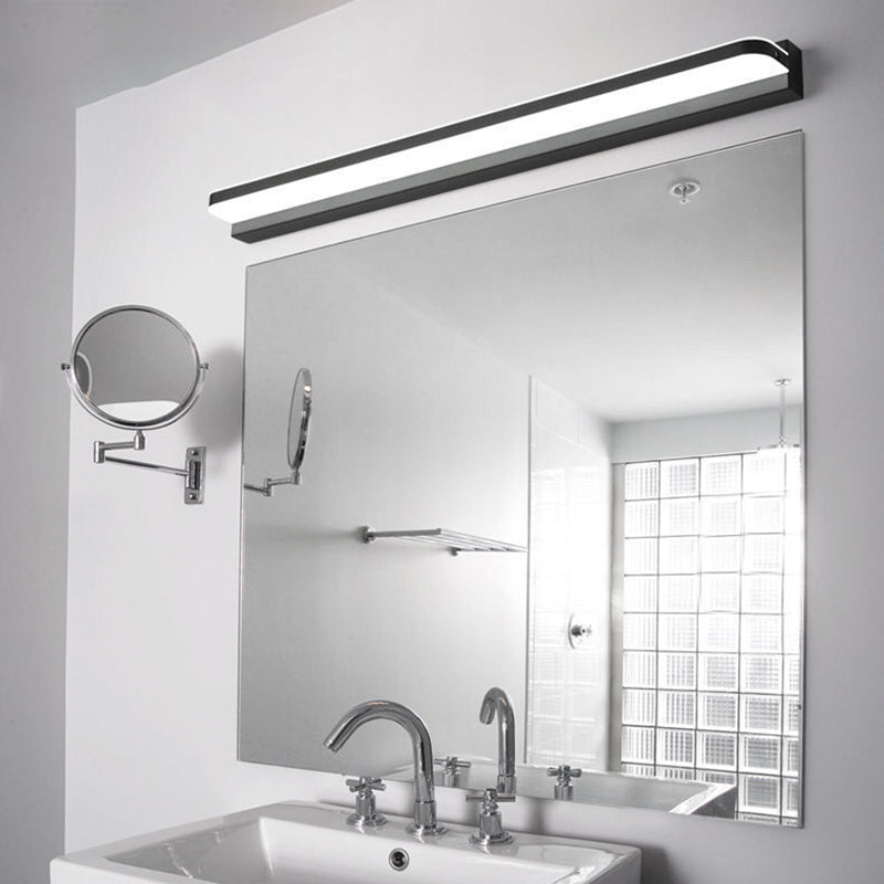 Linear Metal Wall Sconce Modern Style 1-Light Mirror Wall Mounted Lighting