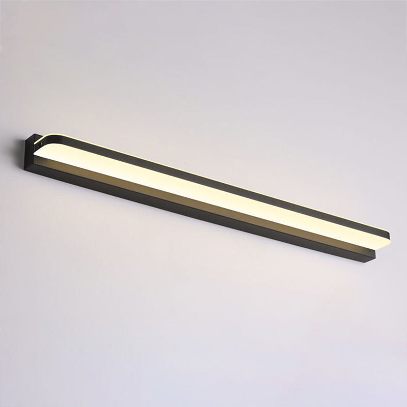 Linear Metal Wall Sconce Modern Style 1-Light Mirror Wall Mounted Lighting