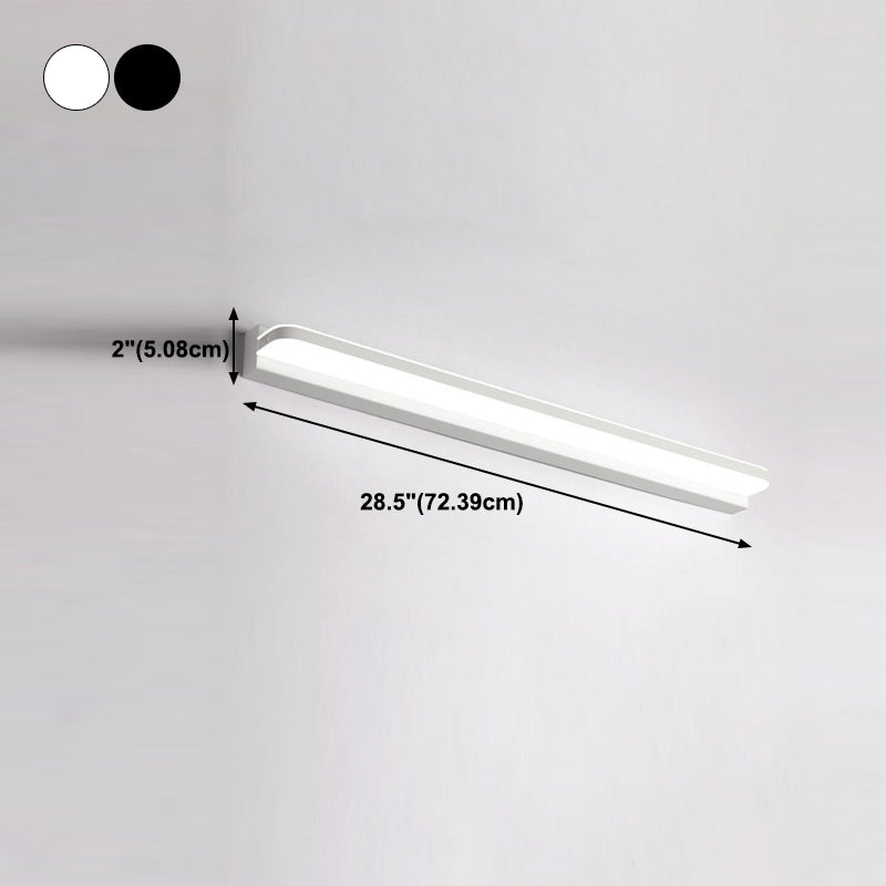 Linear Metal Wall Sconce Modern Style 1-Light Mirror Wall Mounted Lighting