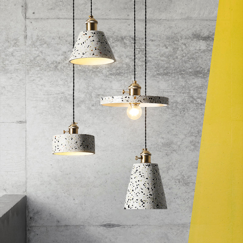 Contemporary Stone Hanging Lamp 1-Light Pendant with Metal for Kitchen