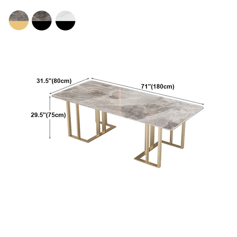 Sintered Stone Rectangular Meeting Table Office Industrial Writing Desk