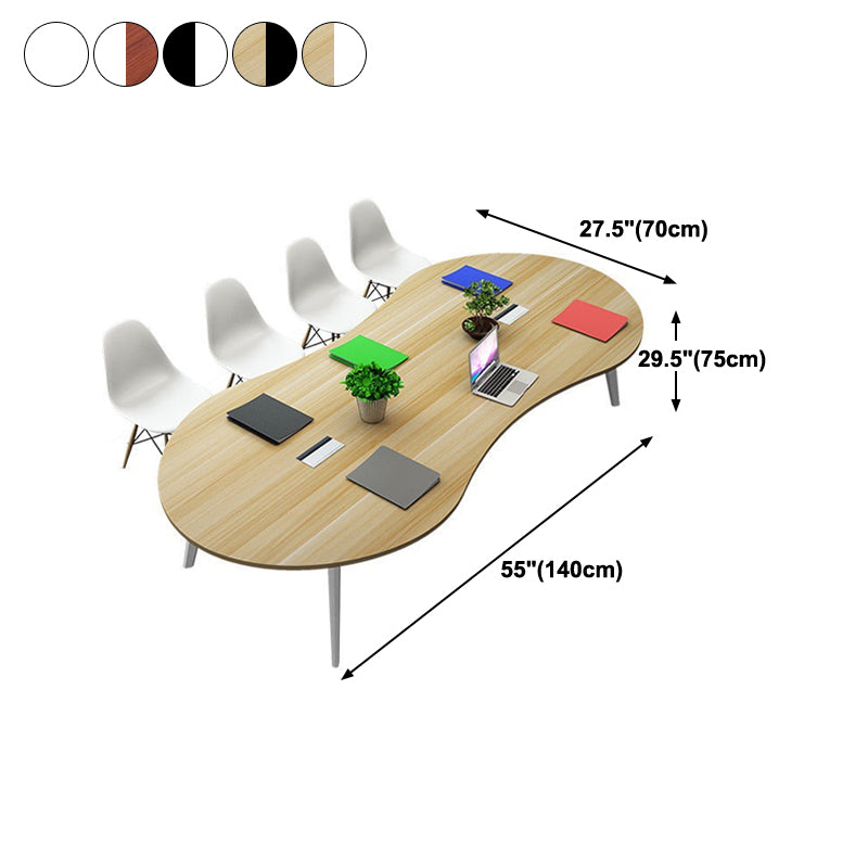 Wooden Office Writing Desk Modern Style Parsons Base Office Desk