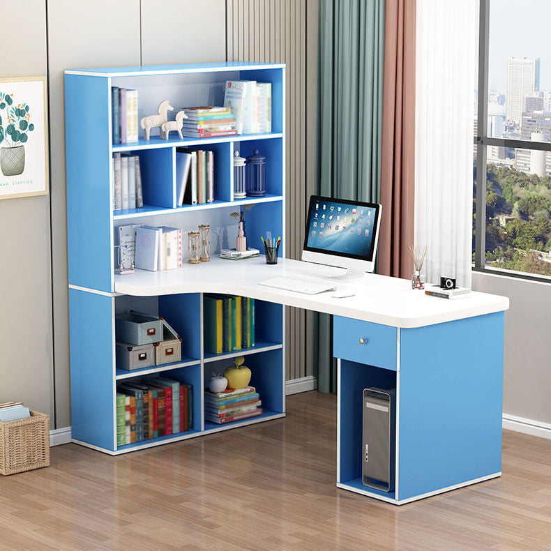 Contemporary Style Computer Desk Bedroom Writing Desk with Bookshelf