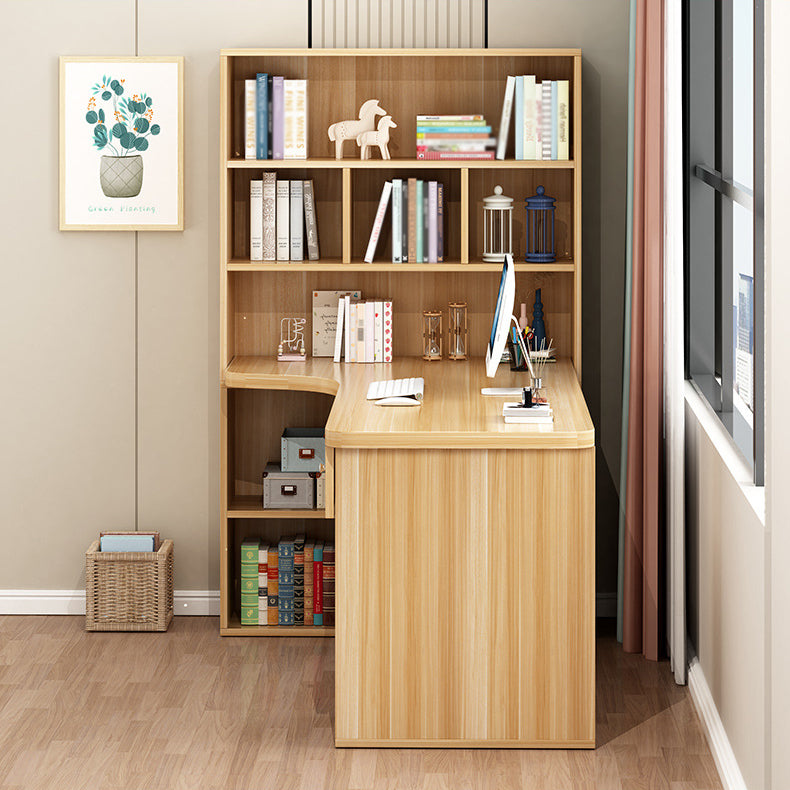 Contemporary Style Computer Desk Bedroom Writing Desk with Bookshelf