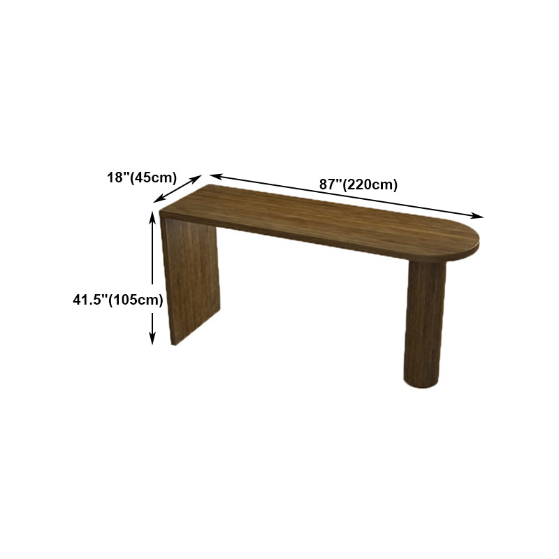 Pine Wood Bar Dining Table Modern Bar Table with Double Pedestal for Dining Room