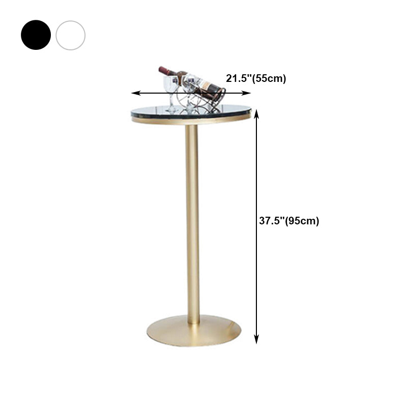 Stone Bar Dining Table Glam Round /Square Bar Table with Pedestal for Dining Room