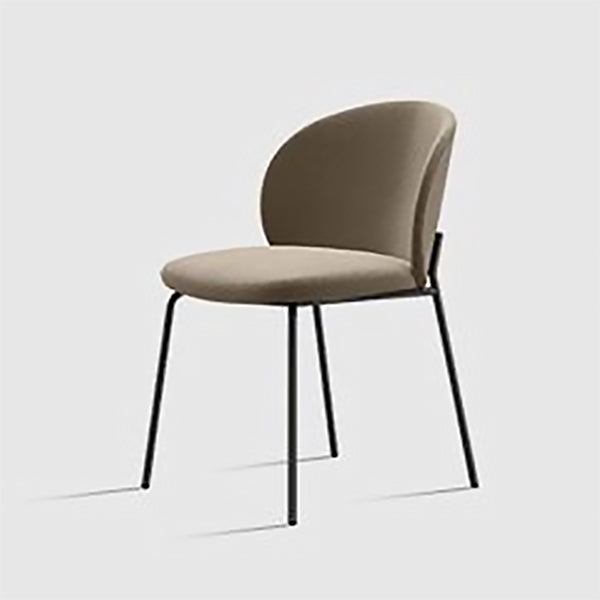 Metal Base Dining Side Chair Contemporary Style Kitchen Side Chair