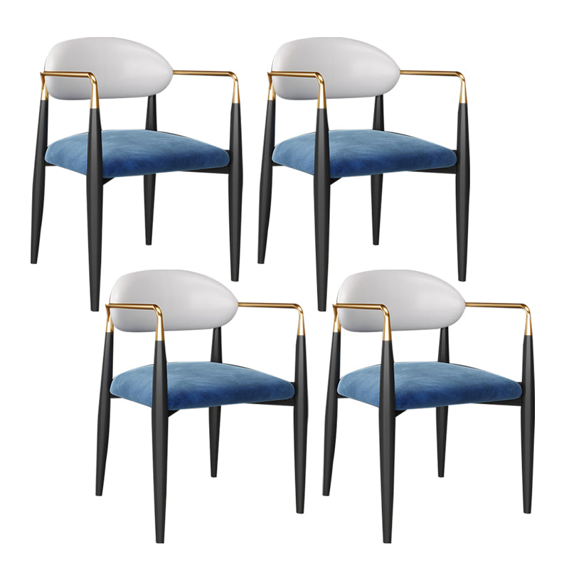 Arm Dining Chairs Modern Faux Leather Side Chairs for Dining Room