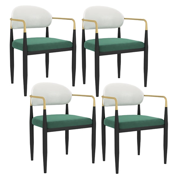 Arm Dining Chairs Modern Faux Leather Side Chairs for Dining Room