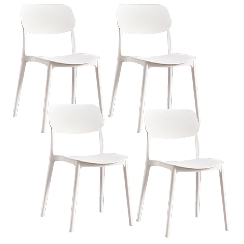 Scandinavian Plastic Side Chair Dining Kitchen Room Open Back Chair