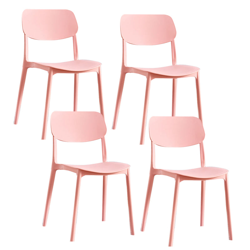 Scandinavian Plastic Side Chair Dining Kitchen Room Open Back Chair