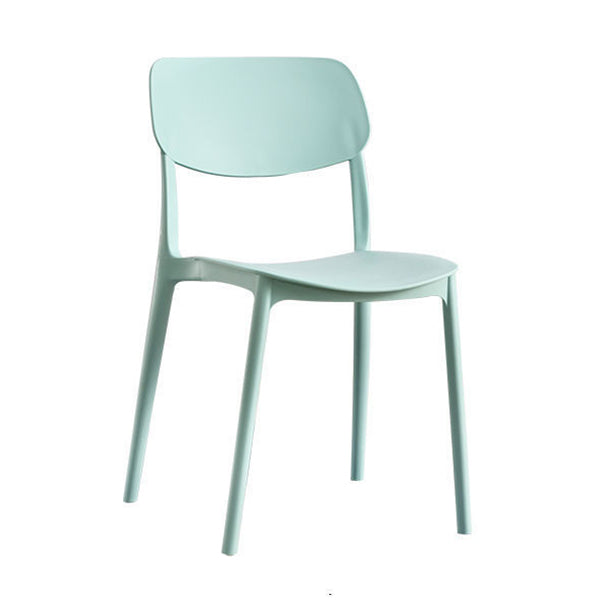 Scandinavian Plastic Side Chair Dining Kitchen Room Open Back Chair