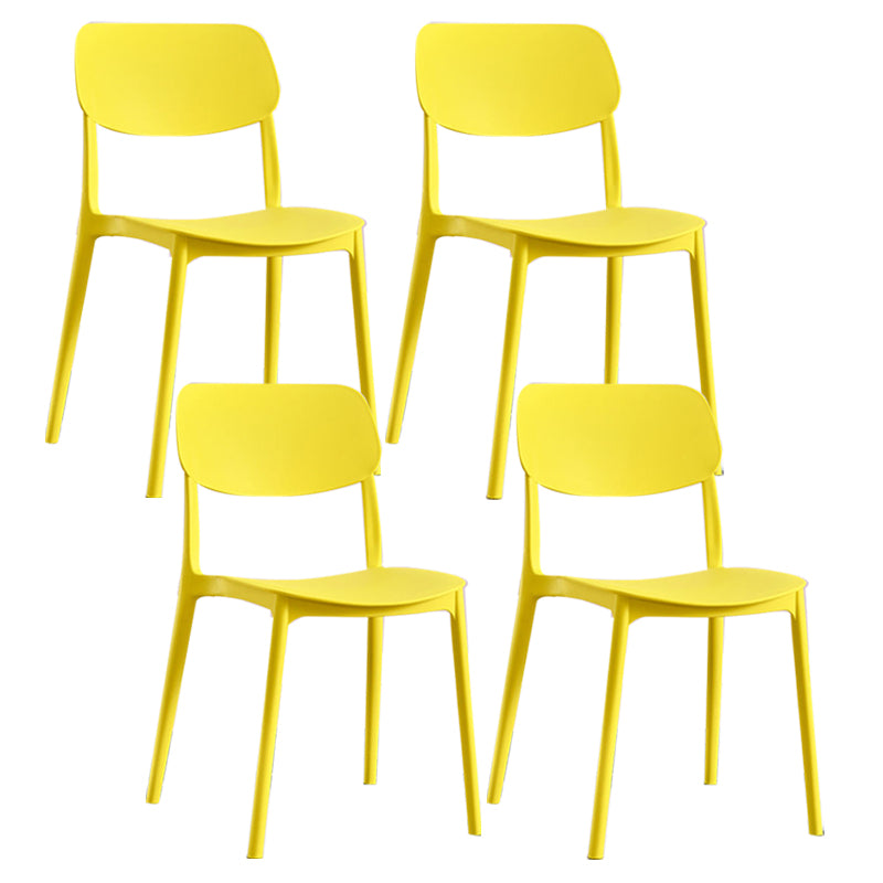 Scandinavian Plastic Side Chair Dining Kitchen Room Open Back Chair