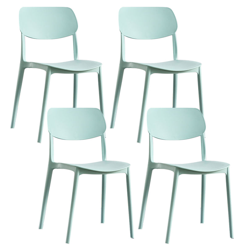 Scandinavian Plastic Side Chair Dining Kitchen Room Open Back Chair