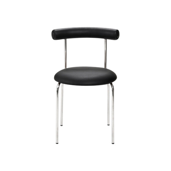 PU Leather Side Chair Modern Style Open Back Stackable Dining Side Chair