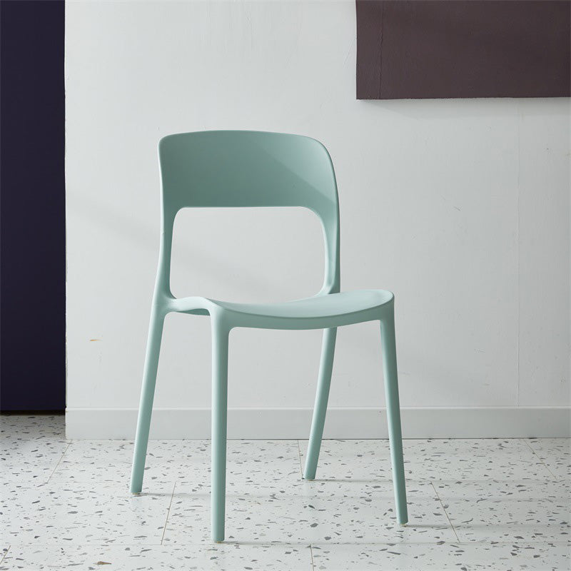 Plastic Contemporary Kitchen Chair Open Back Dining Room Side Chair