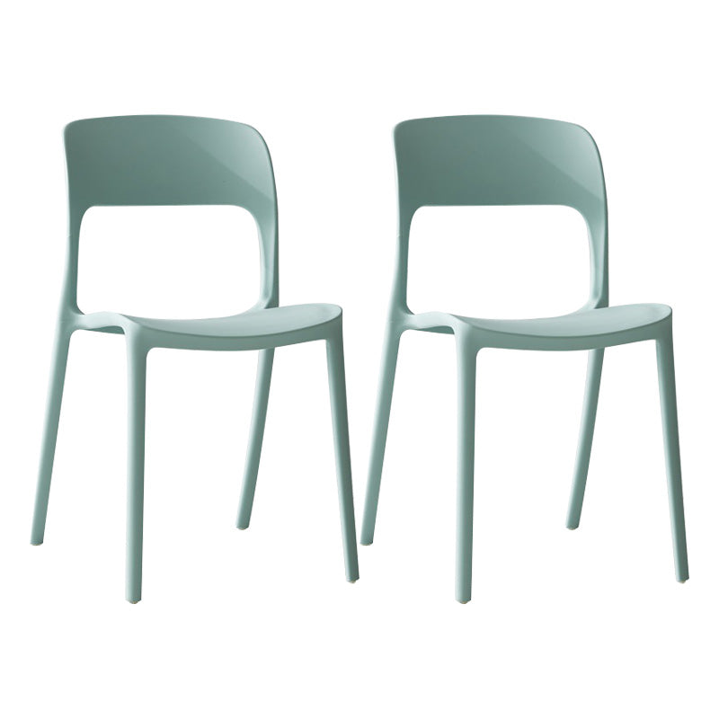 Plastic Contemporary Kitchen Chair Open Back Dining Room Side Chair