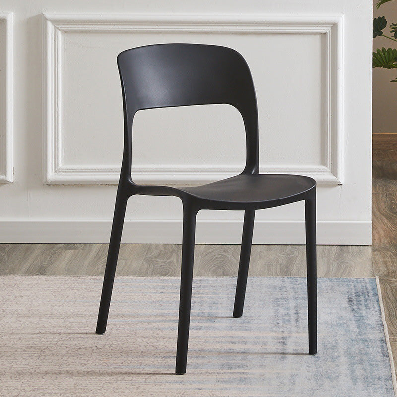 Plastic Contemporary Kitchen Chair Open Back Dining Room Side Chair