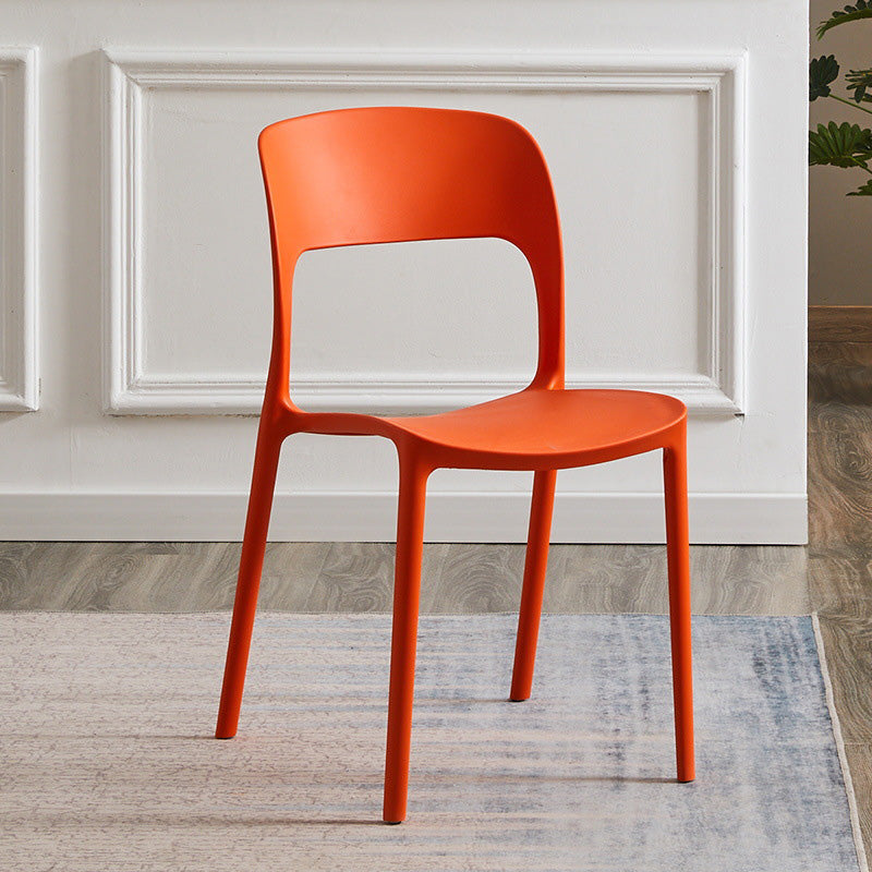 Plastic Contemporary Kitchen Chair Open Back Dining Room Side Chair