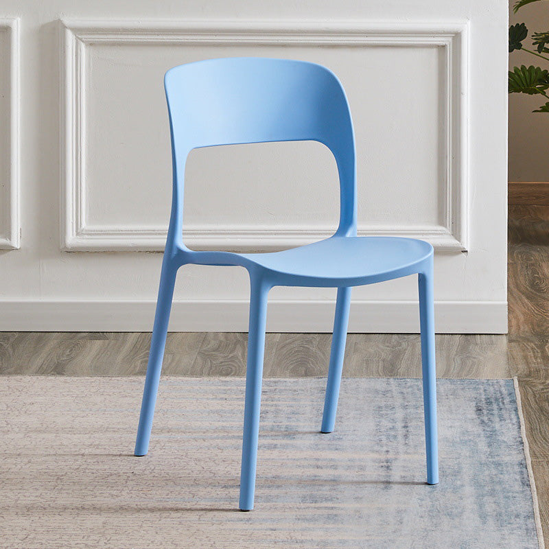 Plastic Contemporary Kitchen Chair Open Back Dining Room Side Chair