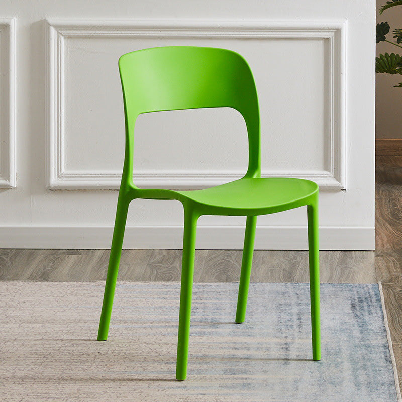 Plastic Contemporary Kitchen Chair Open Back Dining Room Side Chair