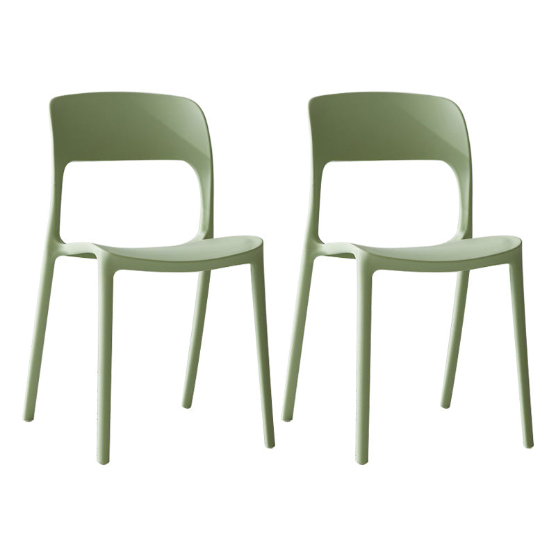 Plastic Contemporary Kitchen Chair Open Back Dining Room Side Chair