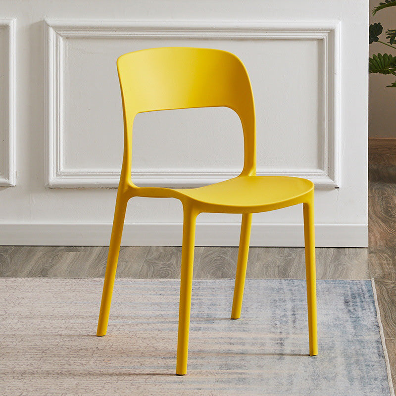 Plastic Contemporary Kitchen Chair Open Back Dining Room Side Chair