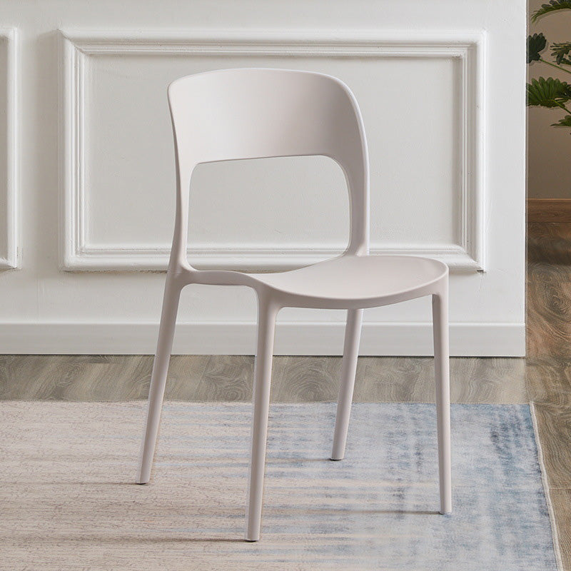 Plastic Contemporary Kitchen Chair Open Back Dining Room Side Chair