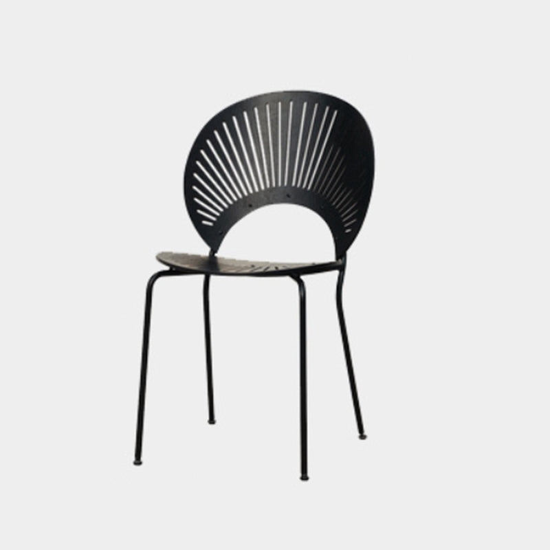 Modern Style Side Chair Open Back Armless Dining Chair for Indoor