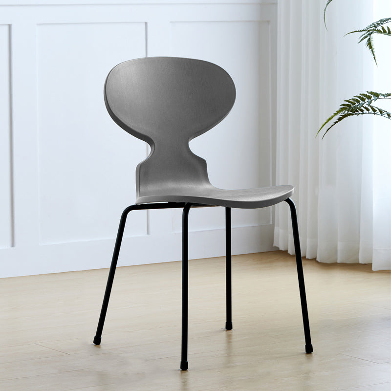 Modern Style Side Chair Plastic Metal Dining Chair for Home Use